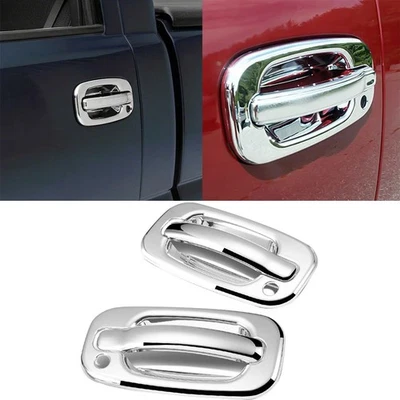 2 передние крышки дверная ручка для хромированного 99-06 Chevy Silverado GMC Sierra 2500 - Изображение 1 из 4