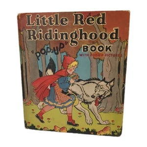 1934 Little Red Ridinghood Pop-Up Book Blue Ribbon Press Cloud Lentz 3 Pop-Ups - Picture 1 of 14