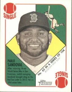 2015 Topps Heritage '51 Collection Mini Black Back #63 Pablo Sandoval SP BX 5V - Picture 1 of 1