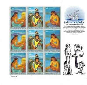Marshall Islands 1989 - Salute to Alaska - Sheetlet - MNH - Picture 1 of 1