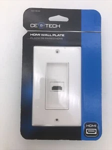 CE TECH White Audio & Video Single HDMI Wall Plate - NEW SEALED - Picture 1 of 4