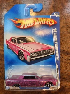 Hot Wheels Pink 1964 Lincoln Continental Rebel Rides 2009 #4/10 (P2460) *NEW - Picture 1 of 3