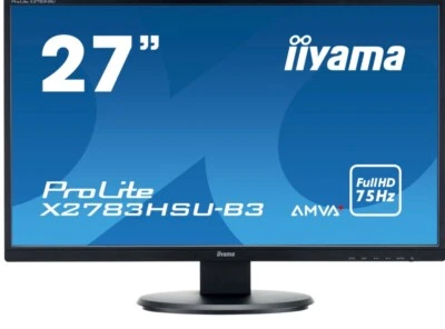 iiyama ProLite X2783HSU-B3 27" Widescreen LED Backlight Monitor - Black - Image 1 of 4