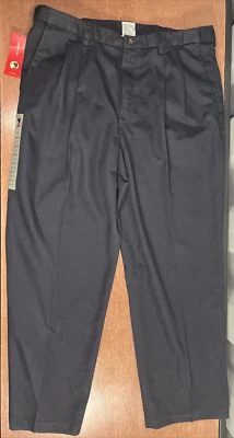 Calça chino Duck Head premium masculina tamanho 36x29 azul marinho plissada calças NOVAS etiquetas - Imagem 1 de 4