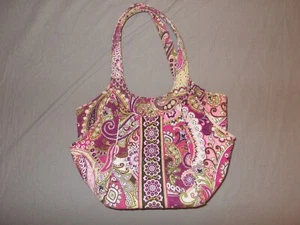 Vera Bradley Women’s Handbag Very Berry Paisley (Retired) Side By Side Bag - Picture 1 of 6