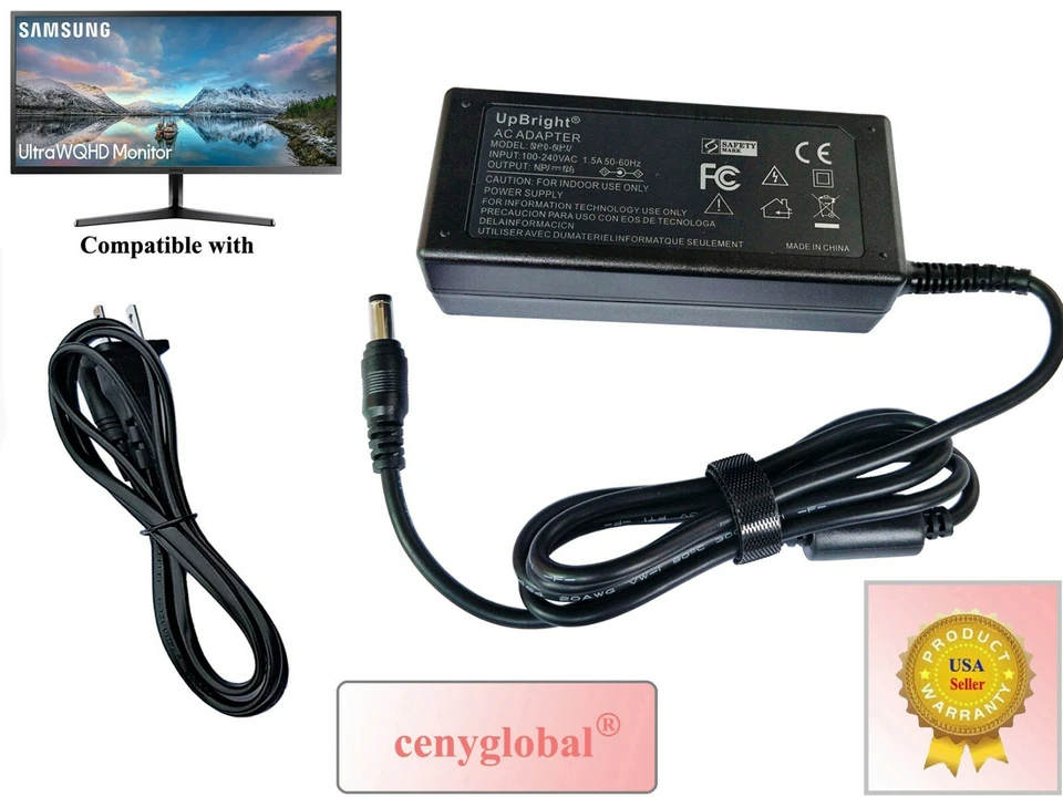 AC Adapter For Samsung J525D 32" SJ55W 34 inch Monitor BN44-00887A Power Supply - Image 1 of 4