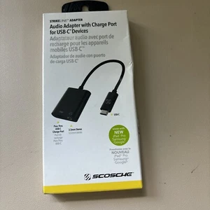 Scosche Audio Adapter Plug for USB C Devices Samsung Galaxy S23 Ultra Pixel 7 - Photo 1 sur 2