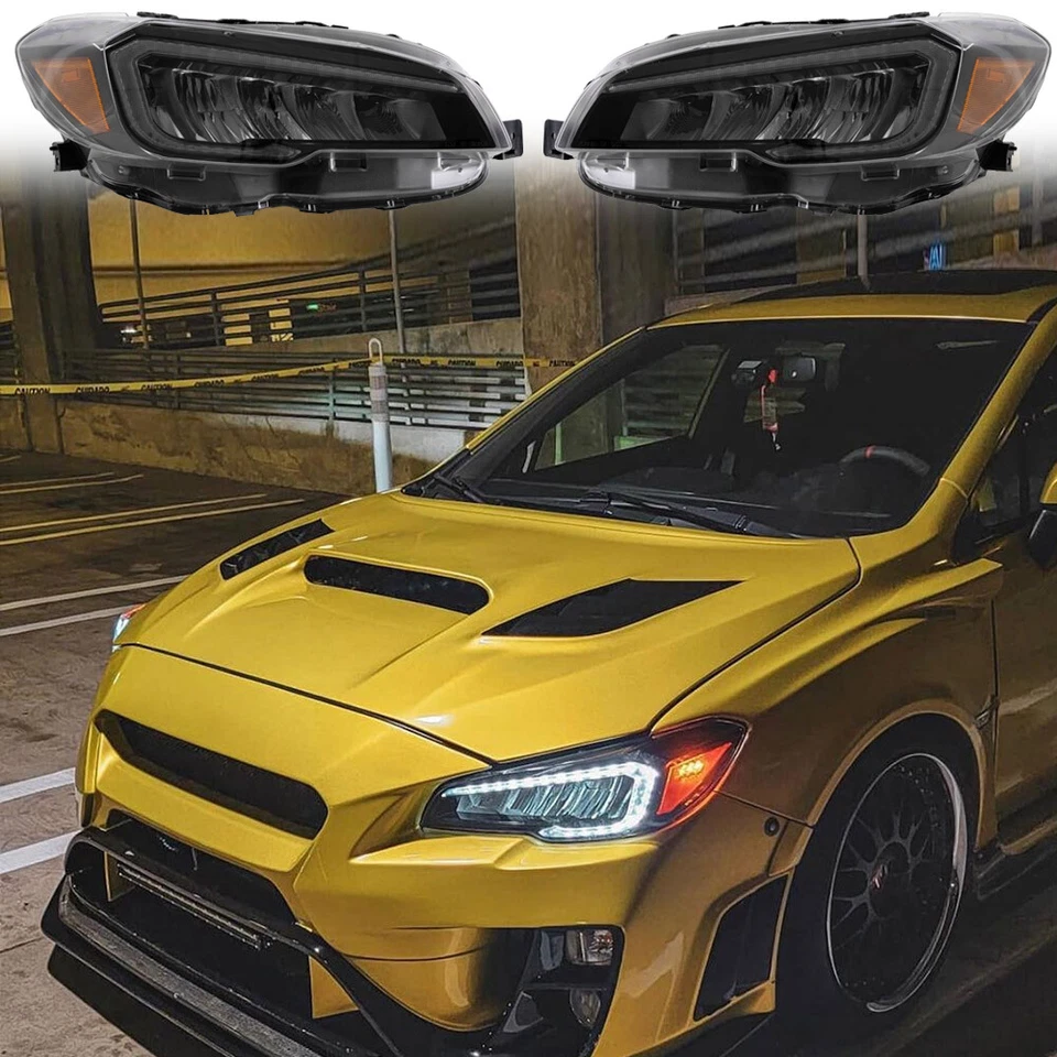 Faróis de LED com DRL dinâmico para Subaru WRX/STI 2015-2021 com sinal de curva sequencial - Imagem 1 de 4