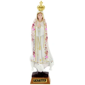 4.75" Our Lady Of Fatima Statue Virgin Mary Religious Statue #1011 Pink - Picture 1 of 2