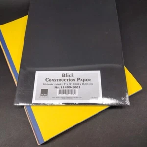 Papel de construcción Blick, 9 x 12 pulgadas 50 hojas negras y ~100 multicolores - Imagen 1 de 7