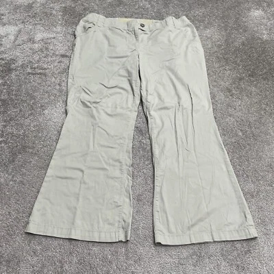 Pantalones chinos Avenue Signature de pierna ancha para mujer 18 beige tiro medio bolsillos 41x29 Foto 1 de 4