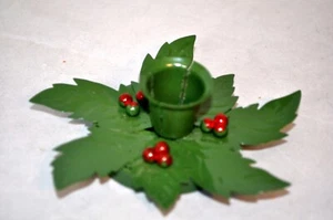 VINTAGE 50ER JAHRE JAPAN GANZMETALL GRÜNER WEIHNACHTSSTERN KERZENHALTER NORMALE KERZENGRÖSSE - Bild 1 von 3