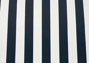 PKL STUDIO OD CANOPY STRIPE ONYX BLACK WHITE OUTDOOR CUSHION FABRIC BY YARD 54"W - Picture 1 of 5