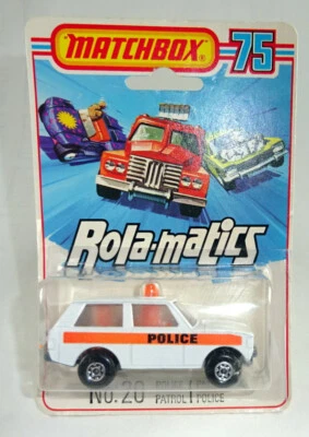 Matchbox Superfast Nr. 20B Police Patrol weiß "Police" Rolamatics Blisterkarte - Bild 1 von 4