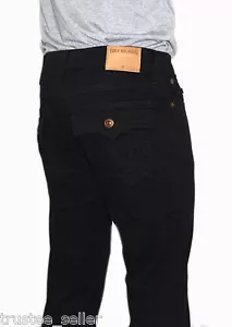 Pantalones de mezclilla negros True Religion Brand para hombre con solapa bolsillo pierna delgada tinte overdye - Imagen 1 de 8