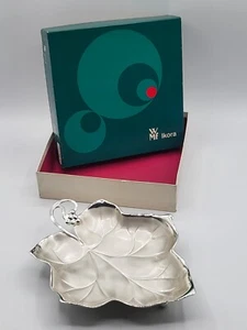 Ciotola piatto vintage WMF IKORA placcato argento foglia d'uva noci caramelle Germania - Foto 1 di 11