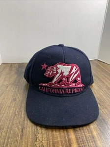 california republic hat, black and pink adjustable - Picture 1 of 6