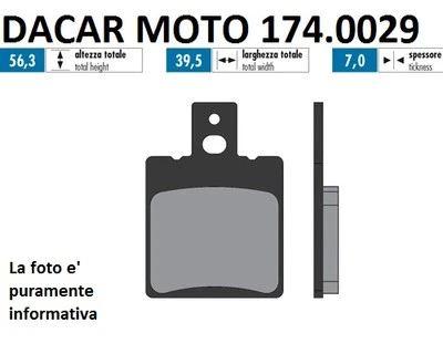 174.0029 PASTIGLIE FRENO ORIGINAL POLINI CAGIVA FRECCIA 125 C9 - MITO 125 - Imagem 1 de 4