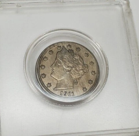 1911 Liberty V Nickel Coin AU Cover