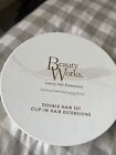 BNWT Beauty Works double hair set clip in extensions. 18 inch shade Ebony