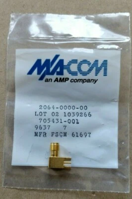 AMP 2064-0000-00 RF Coaxial Board Mount Connector SMA (NEW) - Image 1 of 4