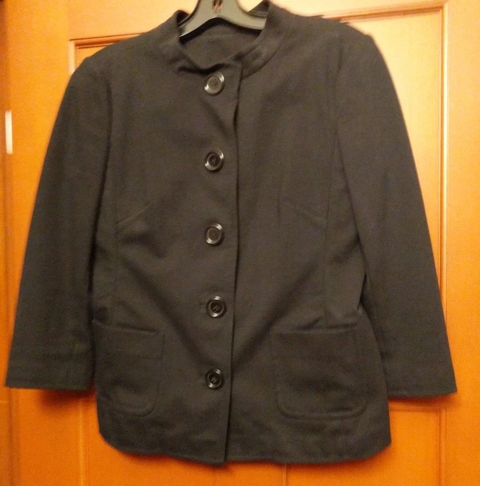 Banana Republic Chaqueta Negra Falda Traje de Negocios Para Mujer 8 Alto. Mangas 3/4 usadas en excelente estado Foto 1 de 4