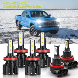 Para For Toyota Tacoma 2016-2020 - 6x Faros LED + Bombillas de luz antiniebla - Picture 1 of 12