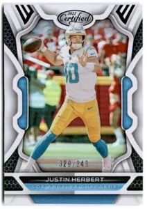 2022 Panini Certified Mirror #50 JUSTIN HERBERT  /349 Los Angeles Chargers  - Picture 1 of 2