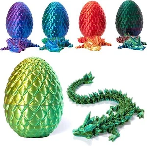 3D Full Articulated Dragon Crystal Dragon with Dragon Egg, Home Office Toys Gift - Picture 1 of 24