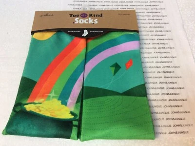 HALLMARK IRISH POT OF GOLD CREW SOCKS TOE OF A KIND SOCKS New on card with tag  - Image 1 of 2