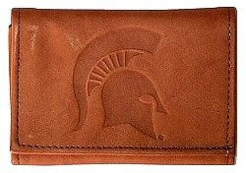NEW Michigan State University NCAA Leather Embossed Wallet Cover
