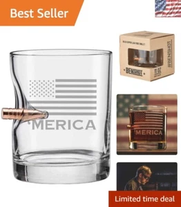 Bulletproof Trump 47 Whiskey Glass, 47th President Glass- 11oz Rocks Glass - Picture 1 of 7