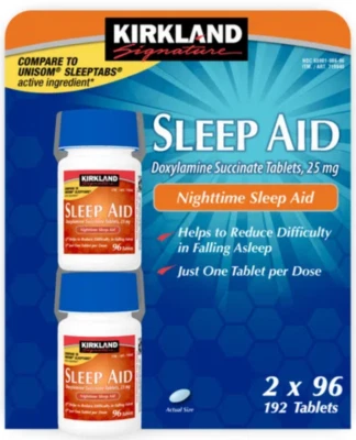 Kirkland Signature Sleep Aid 192 Tablets Doxylamine Succinate 25 Mg EXP 7/2028+ - Image 1 of 4