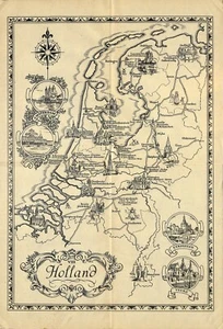  CARTE MAP KARTE GOODRICH / HOLLAND NEDERLAND PAYS-BAS 1930 - Picture 1 of 1