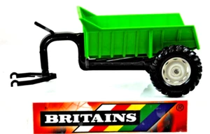 1990* Britains 1:32 Farm 9584 GREEN SHAWNEE POOLE REAR DUMP Trailer For TRACTOR - Picture 1 of 19