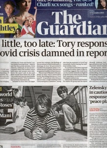 The Guardian Newspaper Nov 21 2025 - Covid Report, Stone Roses Mani Tribute - Picture 1 of 1