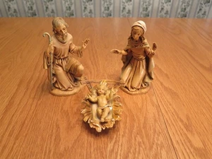 Vintage 1983 Fontanini Depose 4 Stück Weihnachtskrippe Krippe Jesus Maria Josef Set - Bild 1 von 24