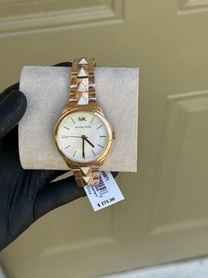 Michael Kors Runway Mercer Mop Dial Rose Gold Tone Ladies Watch MK6671 - Image 1 of 4