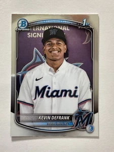 Bowman Chrome Prospects 2025 #BCP-205 Kevin Defrank Miami Marlins 1st Bowman - Imagen 1 de 2