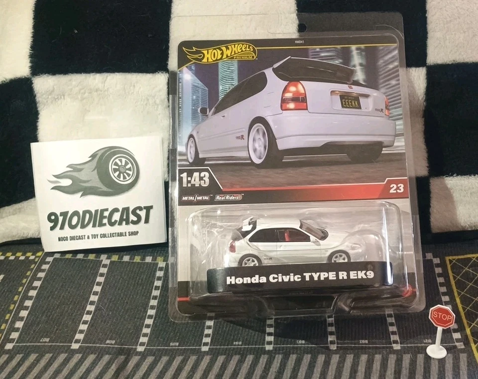 2025 Hot Wheels Premium 1/43 White #23 Honda Civic Type R EK9 NIB — 第 1/1 张图片