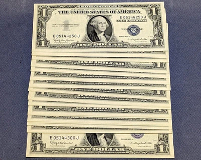 FR. 1618 $1 1935-H Silver Certificate 51pc CONSEC Lot E-J Block Choice CU - Image 1 of 2