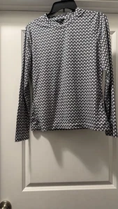 Camisa informal Brooks Brothers para mujer mediana azul blanca manga larga - Imagen 1 de 4