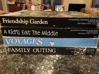 VTG Springbok Puzzle Lot of 4, all 500 pieces, all COMPLETE! - Image 1 of 4