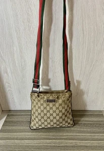 echt GUCCI Schultertasche Handtasche Sherry Line GG Canvas Logo Platte beige - Bild 1 von 23