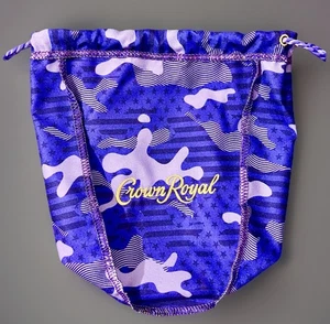 Crown Royal Purple Camo Drawstring Bag 750ml Limited Edition Camouflage Lined - Picture 1 of 9