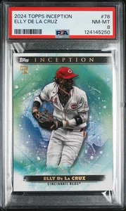 2024 Topps Inception MLB #78 Elly De La Cruz Green Base RC Reds Rookie PSA 8 !! - Picture 1 of 2
