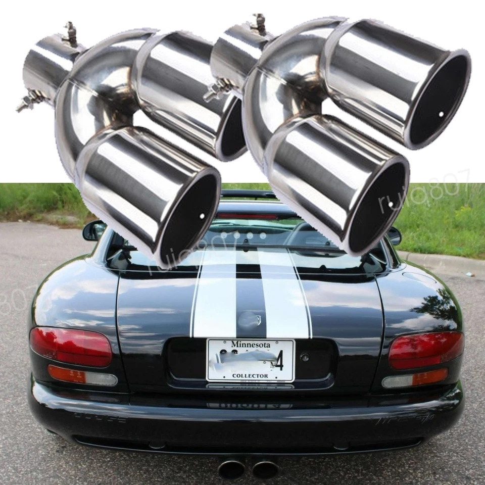 For Dodge Viper RT/10 Rear CarDual Exhaust Pipe Muffler Tip Throat Tail pipe Foto 1 de 4