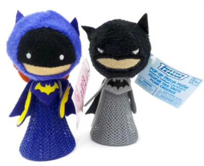 Juego de figuras de peluche emergente de Batman y Batgirl DC Justice League de 3,5" Foto 1 de 4