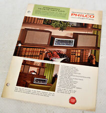 Philco Table Radio Dealers Model Sheet
