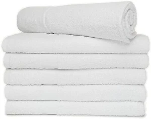 Pack of 6 Hotel Grade Bright White Bath Sheet Towels 25" x 52" - Picture 1 of 6